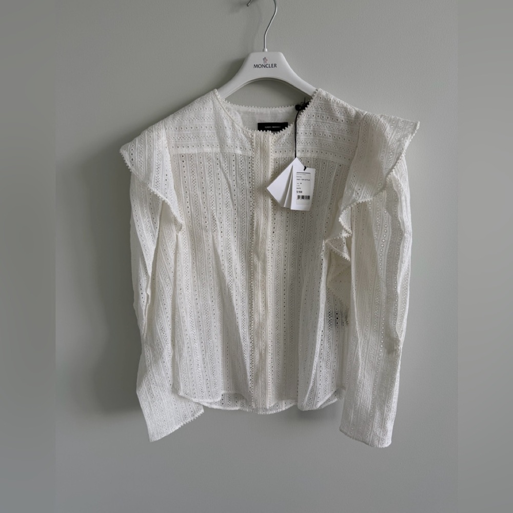 Isabel Marant broderie anglaise ruffle-trim blouse - Picture 4 of 7